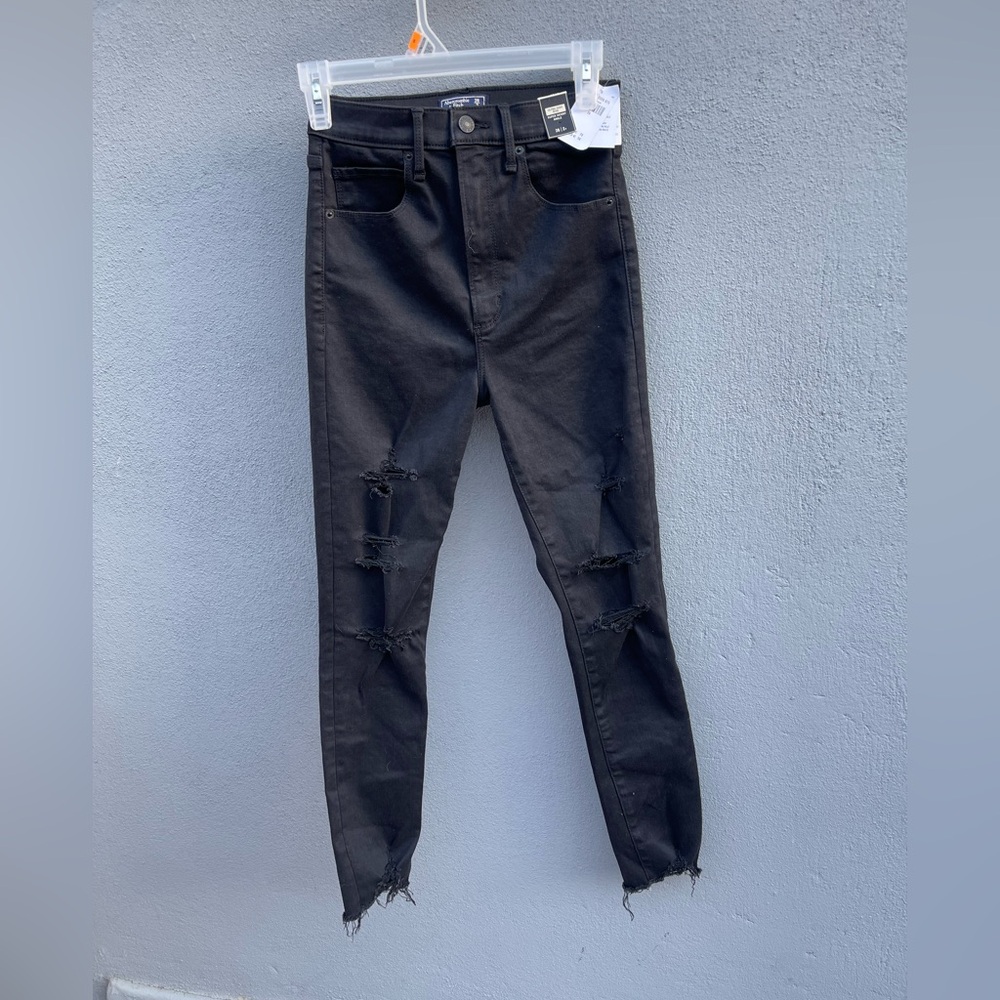 Abercrombie & Fitch Charcoal High-Rise Jeans